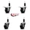 Service Caster 3'' Phenolic Swivel 1-1/4'' Expand Stem Caster Set 2 Total Lock Brakes, 4PK SCC-EXTTL20S314-PHS-2-S-2-114 - alternate 3